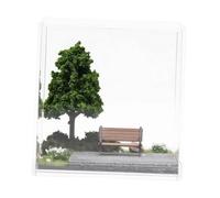 Fenteer Vitrine pour figurines miniatures à l'échelle 1/64, boîte de rangement pour maquettes et décors miniatures, Arbre