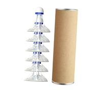 Fenteer Volants de Badminton Anti-Vent Navettes de Badminton Volants D'Entraînement en Nylon avec Tête en Mousse PU Adaptés pour Le Jeu sur La, Blanc 6 Pièces
