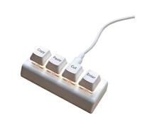 Fentency 4 petits claviers filaires USB Cut Copy Select pour l'entrée de commande pour les stations de travail et les jeux Clavier à réponse rapide