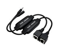 Fentency Convertisseur 3,5 vers RJ45 avec tensions d'isolation 800 V, B | Prend en charge la transmission de 100 m via un câble Ethernet, réponse en fréquence 20 Hz 22 kHz pour les systèmes auditifs
