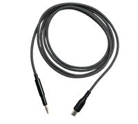 Fentency Cordon de rechange de type C vers 2,5 mm | Corps tressé de 150 cm, module de conversion numérique, prise dorée, conducteur argenté, partie d'écoute quotidienne