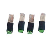 Fentency Lot de 4 adaptateurs RJ45 mâle vers 485 bornes de réseau à tête | Adaptateurs Convertisseurs Réseaux Connecteur à Vis Terminaux Séparateurs Remplacement Facile à Utiliser pour Fil