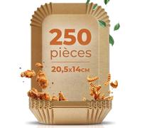 Fentic Papier Cuisson pour Ninja Air Fryer, 250 Pieces, 20,5x14cm, Convient pour Ninja AF300EU Af400EU SL400EU Double Stack XL, Accessoires Air Fryer Ninja