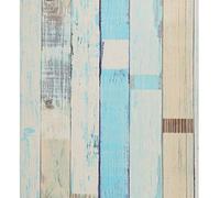 FENTIS Papier Peint en Bois Papier Peint Auto-Adhésif à Rayures Vert Pâle Peel and Stick Papier de Contact en Bois Papier Peint Amovible Pour Comptoir D'armoire de Porte de Cuisine 44.5x500cm