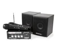 Fenton AV380BT - Kit Karaoké avec Amplificateur USB/SD/BT Enceintes et Microphones, Bluetooth, Ampli 2 x 40 Watts, 2 Micros