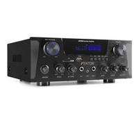 Fenton Amplificateur audio HiFi AV430B – 600W, Bluetooth, FM, MP3, SD/USB, Karaoké Noir