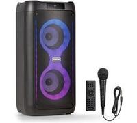 Fenton Core80 Enceinte Bluetooth Lumineuse - 80 Watts, Batterie Longue Autonomie 12H, Facile à Transporter, Micro Filaire & Télécommande Inclus, Idéale pour Toutes Vos Soirées et Les Karaokés