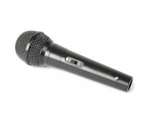 Fenton DM100 Microphone Dynamique - Microphone Filaire, Noir, Cordon de 3 Mètres, Jack 6,35mm Male, Interrupteur Marche/Arrêt, Impédance 600 Ohms