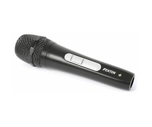 Fenton DM110 Microphone Dynamique Professionnel, Noir, Cordon de 3 Mètres, Connecteurs (XLR - Jack 6,3), Interrupteur Marche/Arrêt - Impédance : 600 Ohms, Filtre Anti-Pop Intégré