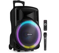 Fenton FT15LED MK2 Enceinte Soirée Bluetooth LEDs Bluetooth avec Batterie Intégrée - 800 Watts, Micro UHF inclus