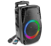 Fenton FT8LED Enceinte Sono Portable LEDs Bluetooth avec Batterie Intégrée - 300 Watts, Modes Lumineux, Entrée AUX, Télécommande, Une Enceinte Transportable Idéale pour Animer Vos Soirées