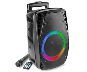 Fenton FT8LED Enceinte Sono Portable LEDs Bluetooth avec Batterie Intégrée - 300 Watts, Modes Lumineux, Entrée AUX, Télécommande, Une Enceinte Transportable Idéale pour Animer Vos Soirées