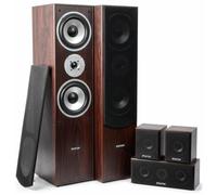 Fenton HF5W - Home Cinéma 5.0 - Noyer, 335 Watts, Pack de 5 Enceintes Home Cinéma, Idéal pour Films et Musiques