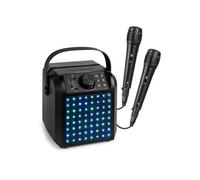 Fenton KAR50B Enceinte Karaoké Enfant Bluetooth avec Façade Lumineuse 50 Watts - Noire