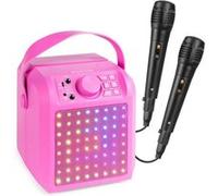 Fenton KAR50P Enceinte Karaoké Enfant Bluetooth avec Façade Lumineuse 50 Watts - Rose