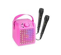 Fenton KAR50P Enceinte Karaoké Enfant Bluetooth avec Façade Lumineuse 50 Watts - Rose