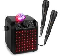 Fenton KAR55B Enceinte Karaoké Enfant Bluetooth avec Façade Lumineuse et Jelly Ball 50 Watts - Noire, Batterie Intégrée, 2 Micro Inclus, Une Activité Ludique pour Les Enfants et Les Anniversaires