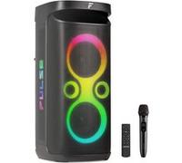 Fenton Pulse130 Enceinte de Soirée Lumineuse Bluetooth - 260 Watts, Batterie Longue Autonomie 12H, Résistance aux Éclaboussures IPX4 Noir