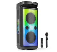 Fenton Pulse160 Enceinte de Soirée Lumineuse Bluetooth - 320 Watts, Batterie Longue Autonomie 12H, Résistance aux Éclaboussures