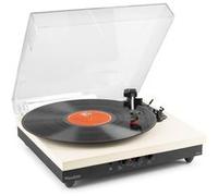 Tourne disque vinyle Bluetooth avec Haut-Parleurs Intégrés - Fenton RP113C - Cuir Crème - 33, 45 et 78 Tours