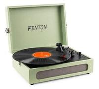 Fenton RP118C Platine Vinyle Valise Bluetooth avec Haut-Parleurs Intégrés, Style Cuir Couleur Crème, Emetteur Bluetooth, Lecture 33, 45 et 78 Tours, Idéal pour Décorer et Écouter Vos Vinyles