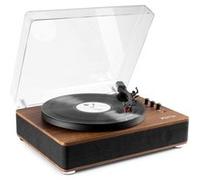 Fenton RP162 Platine vinyle Bluetooth - Bois foncé, tourne disque avec haut-parleurs intégrés, adaptée pour tous les disques.