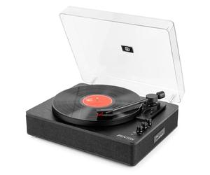 Fenton RP162B Platine Vinyle Bluetooth avec Haut-Parleurs Intégrés - Noir, Lecture 33, 45 et 78 Tours, Émetteur Bluetooth, Une Platine Idéale pour Décorer et Écouter Vos Vinyles