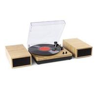 Fenton Platine vinyle RP165L – Bluetooth, 3 vitesses, haut-parleurs intégrés – Bois clair