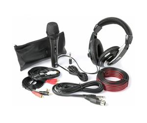 Fenton SH400 Kit Accessoires DJ Complet, Microphone, Casque, Convertisseur de 3,5mm à 6,3mm Jack, Cordon d'Enceinte, Haute Qualité, Matériel Professionnel, Facile à Transporté, Livré avec Cable