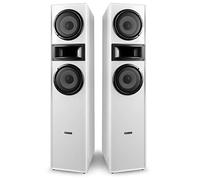 FENTON SHF700W Enceinte HiFi Colonne - Blanc, Puissance de 400 Wmax, woofer 2 x 6,5 Pouces, Technologie 3 Voies, borniers à vis en métal, Pieds antidérapants, idéal pour HiFi et Home cinéma