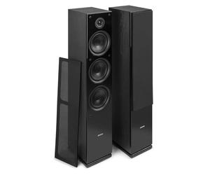 Fenton SHF80B Paire Enceintes Colonne HiFi 3 Voies, Couleur Noir, 500W Max, Enceintes Passives HiFi Son Haute Qualité, Haut-Parleurs Home Cinema Idéales pour Musique et Film