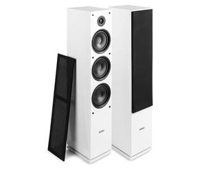 Fenton SHF80W Paire Enceintes Colonne HiFi 3 Voies, Couleur Blanc, 500W Max, Enceintes Passives HiFi Son Haute Qualité, Haut-Parleurs Home Cinema Idéales pour Musique et Film