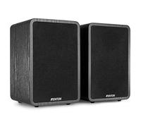 Fenton SHFB65 Enceintes Bibliothèques Passives 6,5”, 200 Watts, Woofer 6,5” et Tweeter 3”, Pieds Caoutchouc Anti-Glissement, Borniers à Vis, Idéal pour HiFi Stéréo