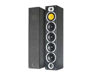 Fenton SHFT57B Paire Enceintes Colonnes Passives HiFi 4 Voies, 600W, Bass Reflex, SPL 88 DB, Subwoofer 6,5", Son Haute-fidélité, Enceinte HiFi et Home Cinema, Idéal pour Musique et Film