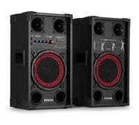 Fenton SPK-108 - Enceintes Actives 8 Pouces 2.0 8″ 400 W avec BT sans Fil, USB/SD et entrée Micro, ampli intégré & entrées USB/SD/AUX - Noires