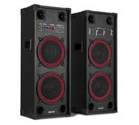Fenton SPK-210 - Pack d’Enceintes Actives PA 1200 W (2×10″) - BT sans Fil, USB/SD, entrées micros - Système Sono idéal soirées, DJ, karaoké