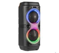 Fenton Track210 - Enceinte lumineuse portable 100W rechargeable avec BT sans fil, LEDs, micro et télécommande