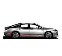 FENVY Bandes latérales autocollantes graphiques de voiture, pour Toyota Camry Avalon 2018 2019 2020, seuils latéraux de portière de voiture, autocollants de décoration de corps, B-Red
