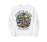 Fenwick Island Delaware Phare Octopus Since 1953 Noir Sweatshirt