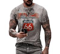 FENXIXIONE Ritter 3D Bedrucktes T-Shirt Herren-Trainingsanzug Mode Übergröße Kurzärmelig Männer Kleidung (# 6,XL)