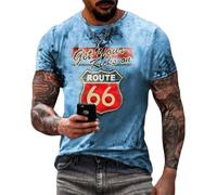 FENXIXIONE Ritter 3D Bedrucktes T-Shirt Herren-Trainingsanzug Mode Übergröße Kurzärmelig Männer Kleidung (# 5,XL)