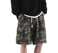 FENXIXIONE Short cargo rétro pour homme Y2k Baggy Jorts Hip Hop Camouflage Goth Bermuda Streetwear, camouflage, XXL