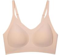 FENXIXIONE Soutien Gorge Sans Fil Pour Femmes Extensible Cousu Dans Des Coussinets Soutien Gorge Sans Couture Pour Femmes Grande Taille Tenue Pacte Sans Couture De Tous Les Jours (L,Peau)