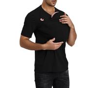 FENXIXIONE T-shirt à manches courtes pour homme avec inscription « Dad Kangourou », conçu pour aider les nouveaux papas à se lier, Noir , L