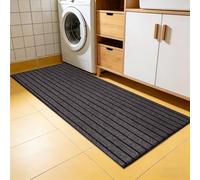 FENYIGE Paillasson Attrape Poussière 65 x 174 cm pour Une Entrée Propre Paillasson de Porte Antidérapante et Entretien Facile Lavable en Machine pour Chien, Entrée, Gris