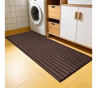 FENYIGE Paillasson Attrape Poussière 75 x 120 cm pour Une Entrée Propre Paillasson de Porte Antidérapante et Entretien Facile Lavable en Machine pour Chien, Entrée, Brun