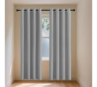 FENYIGE Rideau Occultant - Rideaux Thermique 166 x 152 cm Thermique Isolant Anti Froid Rideaux à Oeillets Élégant avec Oeillets, Protection La Vie Privée pour Chambre Adulte Salon, Gris Clair