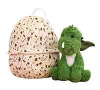 FENYW Doudou dinosaure en peluche - 25 cm - Avec œuf - Peluche dinosaure à éclore - Peluche à câliner et à aimer - Pour enfants, garçons et filles