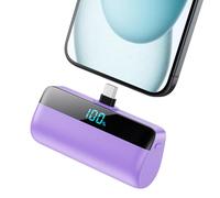 Feob Batterie Externe pour iPhone 16/15 Series, 5200mAh PD 3A Charge Rapide USB C Power Bank avec Écran LCD Chargeur Portable Compatible avec iPhone 16/15 Plus Pro Max,Samsung S24/23 etc-Pourpre