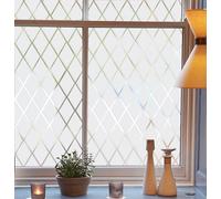 FEOMOS Film Dépoli pour Vitre à Treillis Transparent, Film de Vitrage Dépoli Répositionnable, Film Décoratif pour Vitre, Film Intimité Électrostatique Anti-Ultraviolet 90x300 cm
